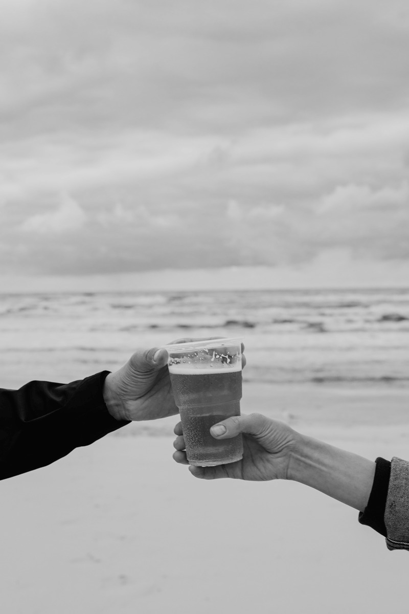 Bier am Strand